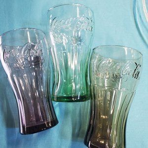 Lot of Three Coca Cola Glasses